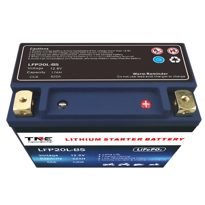 12V 12ah 620CCA LiFePO4 Lithium Ion Motorcycle Battery for Scooter/ATV/Snowmobile
