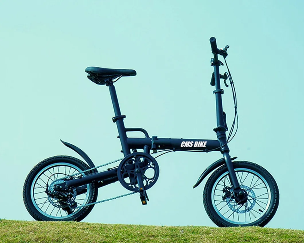 16 Inch High Carbon Steel Frame Aluminum Alloy Handlebar with Small Wheels Folding Three Times Mini Folding Bike
