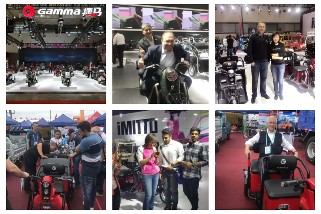 2 Seat Leisure Low Speed Electric Recumbent Tricycle for Elderly