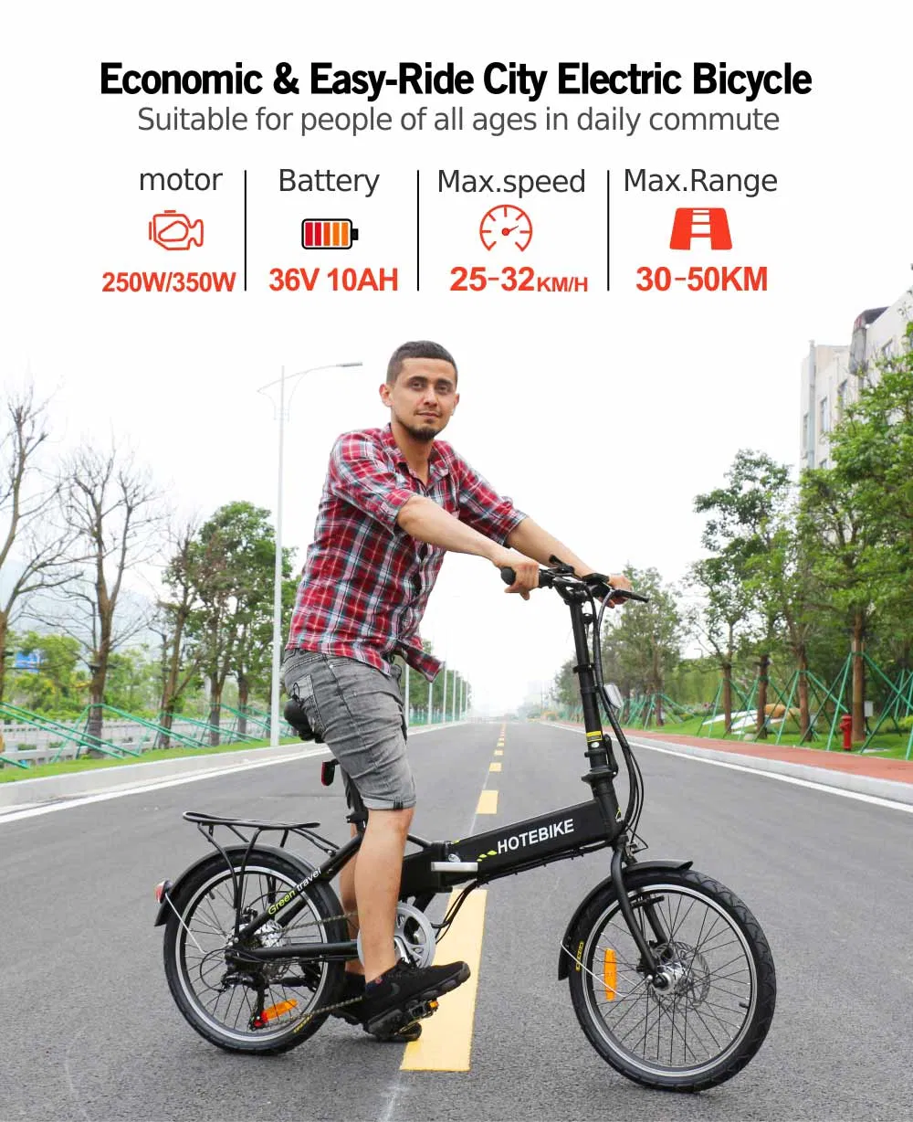 20 Inch Lightweight City Electric Folding Bike for Adults