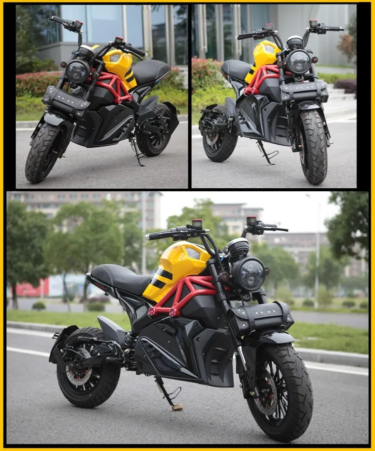 2000W Powered by Electricity Adult Electric Motorcycle for Carrying Two People