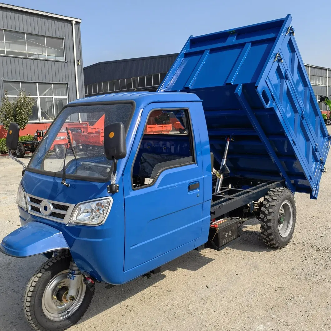 2021 Export to Peru, Ecuador, Africa 3 Wheels Dumper, Stronger Mini Dump Truck with Double Shock Absorption