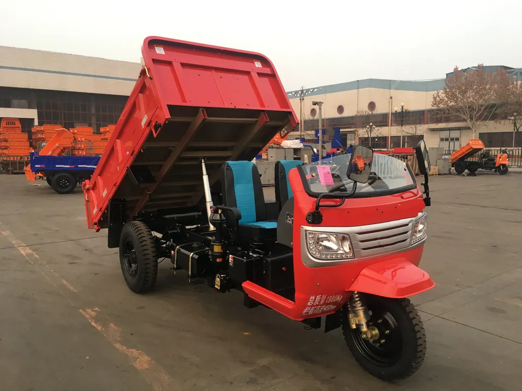 3 Tons Dump Trike with Sunshade Roof and Self-Unloading Cargo Box