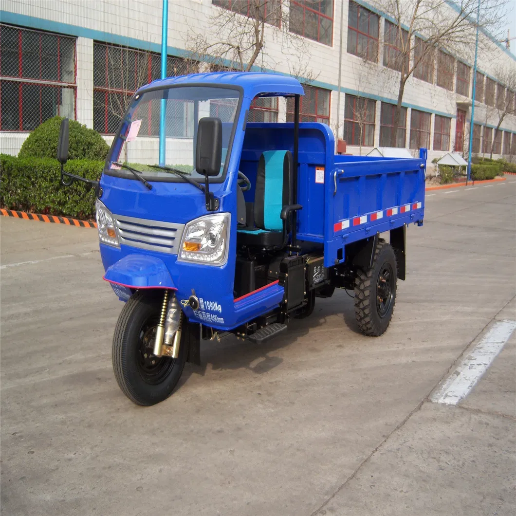 3 Tons Dump Trike with Sunshade Roof and Self-Unloading Cargo Box