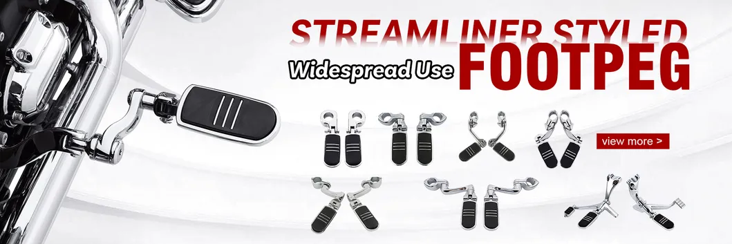 Airflow Footboard Short Angled Mount Footpeg Footrest Fit for Harley Touring