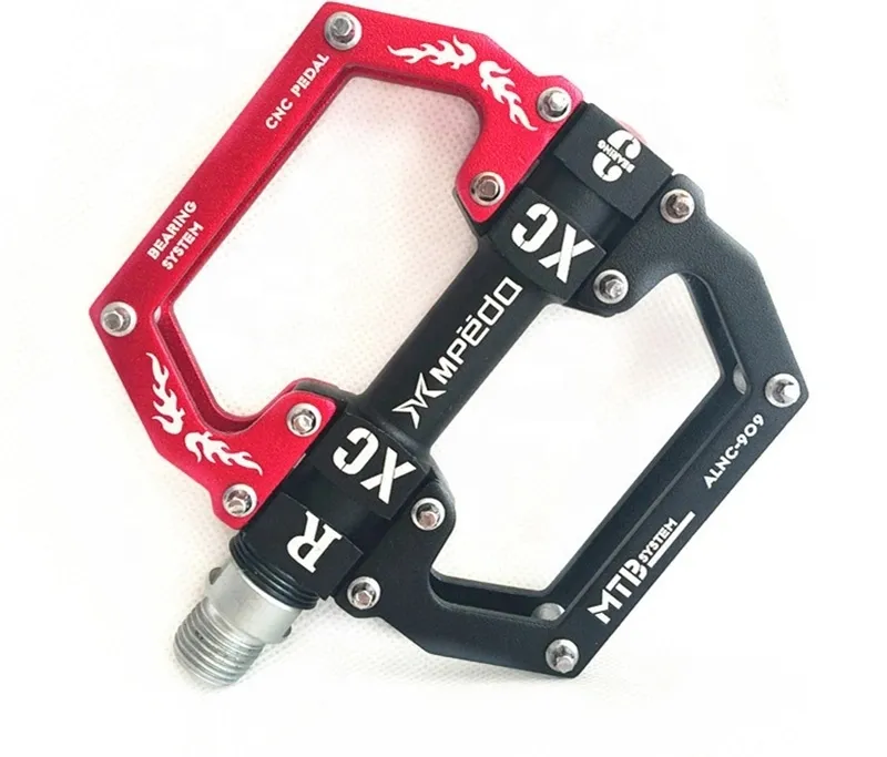 Anti-Slip Cleats Pegs Crank Flat Aluminum Alloy Bicycle Pedal