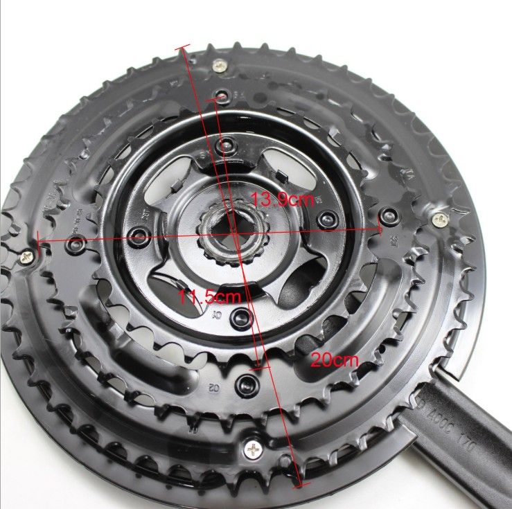 Bicycle Chainwheel 6/7/8 Speed Aluminum Chainwheel Crankset Prowheel AC49 24/34/42t Bike Cycle Chainwheel