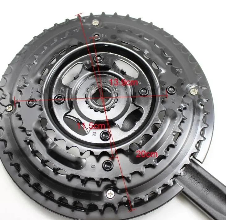 Bicycle Crankset Prowheel AC49 24/34/42t Bike Cycle Chainwheel /Bicycle Chainwheel 6/7/8 Speed Aluminum Chainwheel / Bicycle Accessories