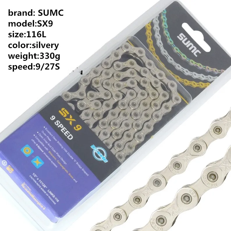 Bicycle Transmission Parts Sumc Bike Bicycle Chain S82/ S99/ Sx9/ Sx10/ Sx11/Sx11EL/Sx12 8/9/10/11/12 Speed Bicycle Chain