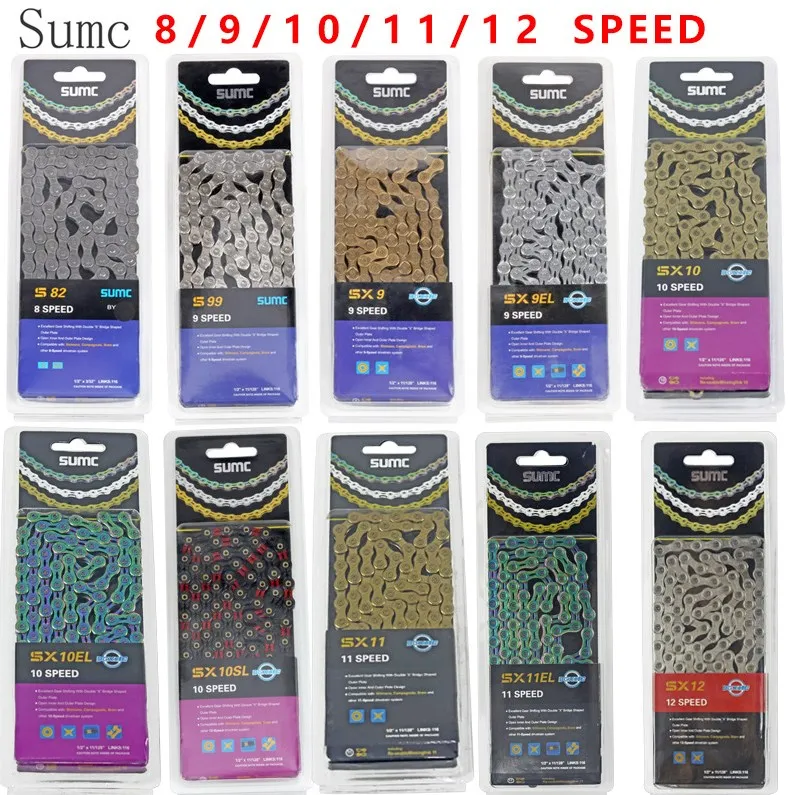 Bicycle Transmission Parts Sumc Bike Bicycle Chain S82/ S99/ Sx9/ Sx10/ Sx11/Sx11EL/Sx12 8/9/10/11/12 Speed Bicycle Chain
