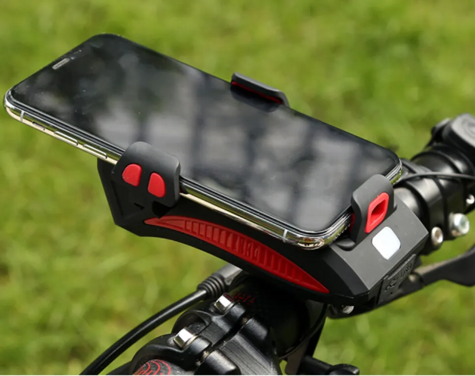 Bike Light Front Bicycle Light for Bike with Phone Holder and Horn