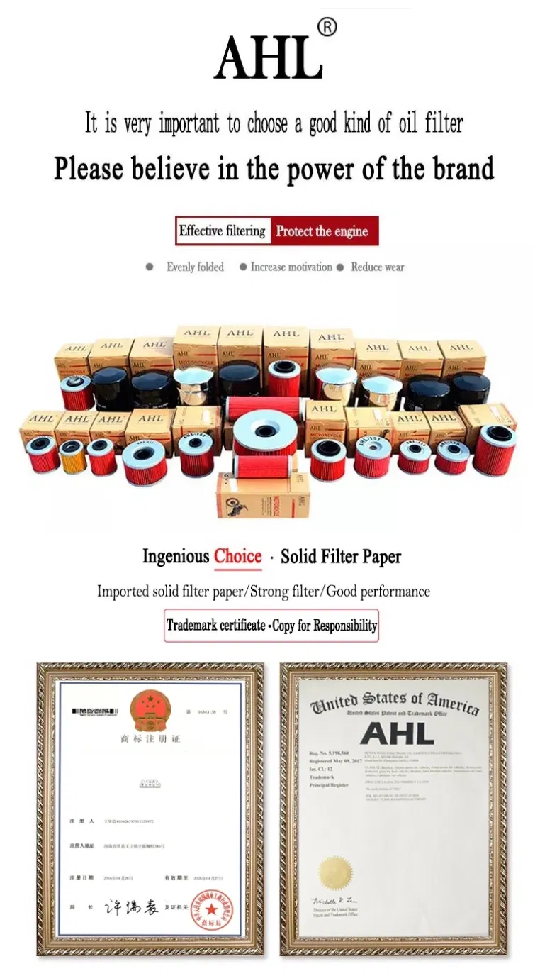 Chinese Genuine Motorcycle Oil Filter for Honda Crf250X Crf450X