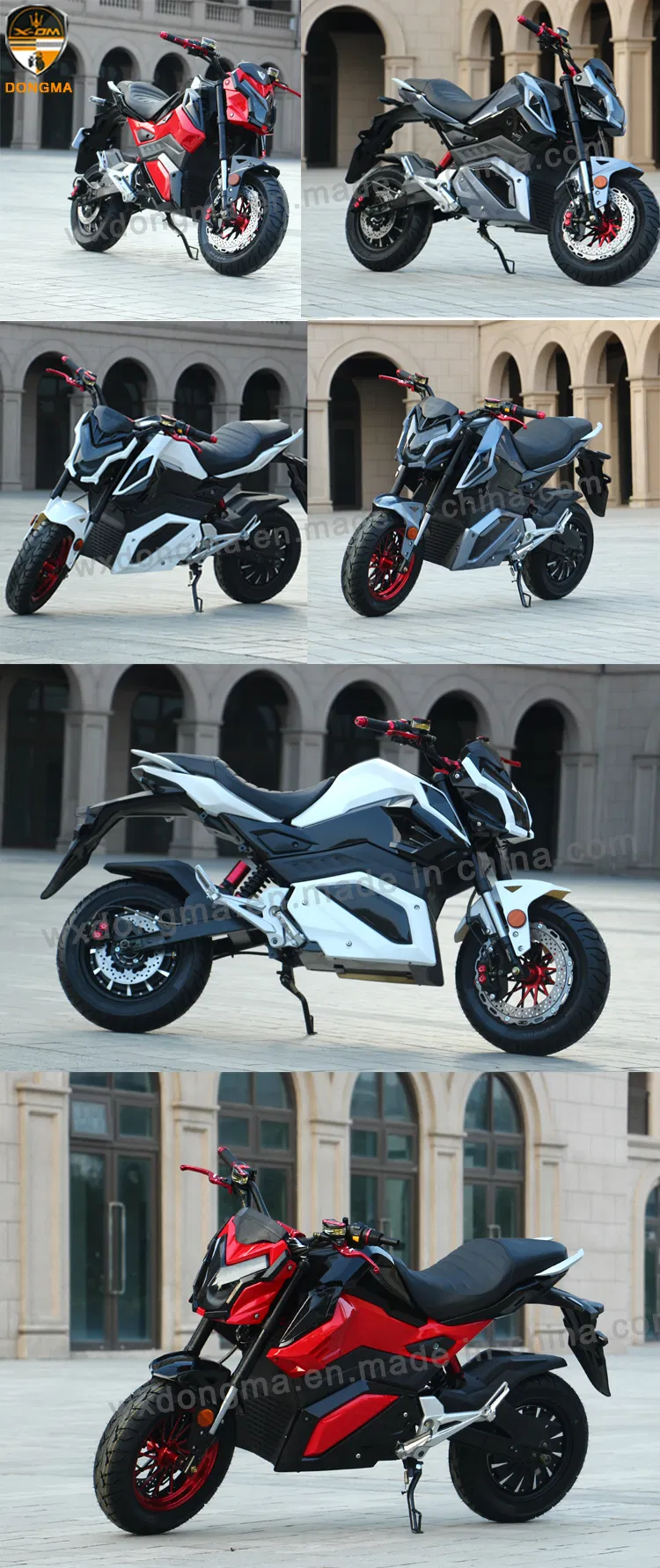 Dongma New Fashion High Speed Adult Electric Motorcycle with 2000W Emotos