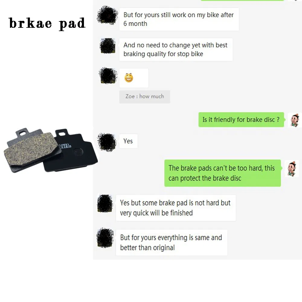 Fa101 China Motorcycle Brake Pad Price for CF Moto CF150