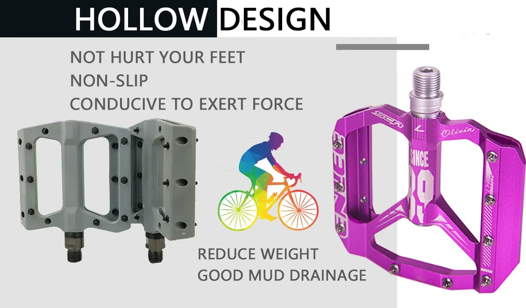 Factory Price Black Color Aluminum Machined Bicycle Pedals