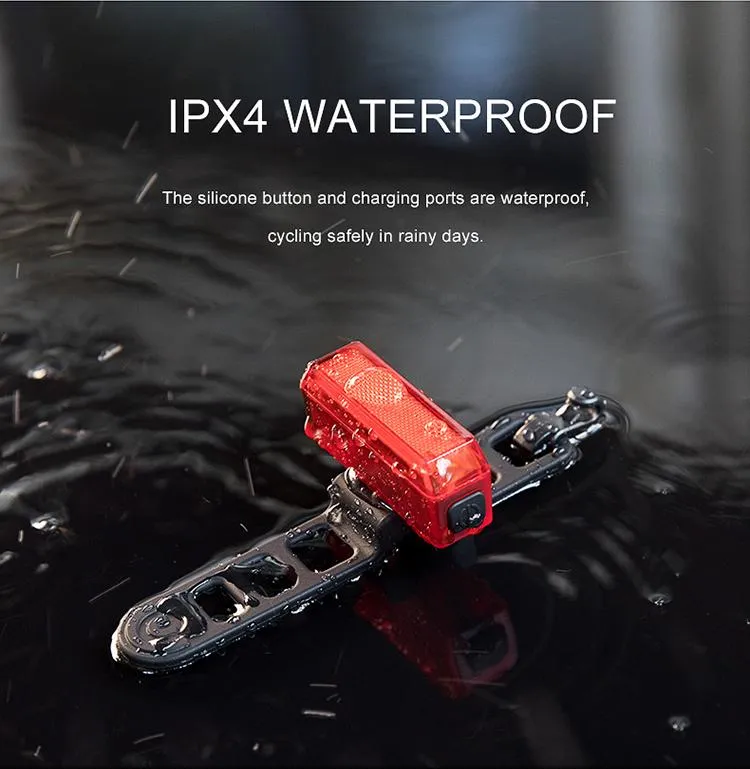 Gaciron 15 Lumen Tail Light for Bike LED Transparent Fashion Design 300 Degree Visual Angle Rear Light for Bike