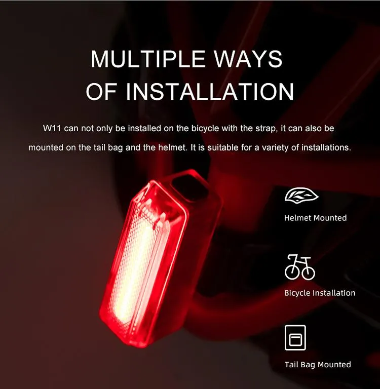 Gaciron 15 Lumen Tail Light for Bike LED Transparent Fashion Design 300 Degree Visual Angle Rear Light for Bike