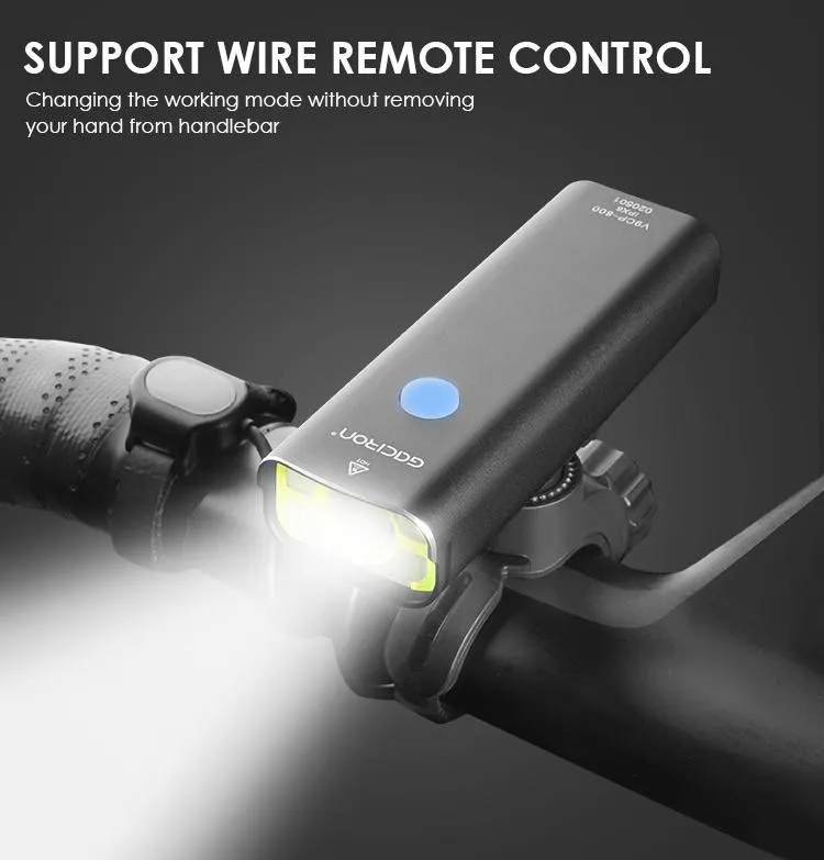 Gaciron Aluminum Alloy Ipx6 Waterproof Rechargeable Bike Light 800 Lumen LED Road Bicycle Accessories Head Lamp