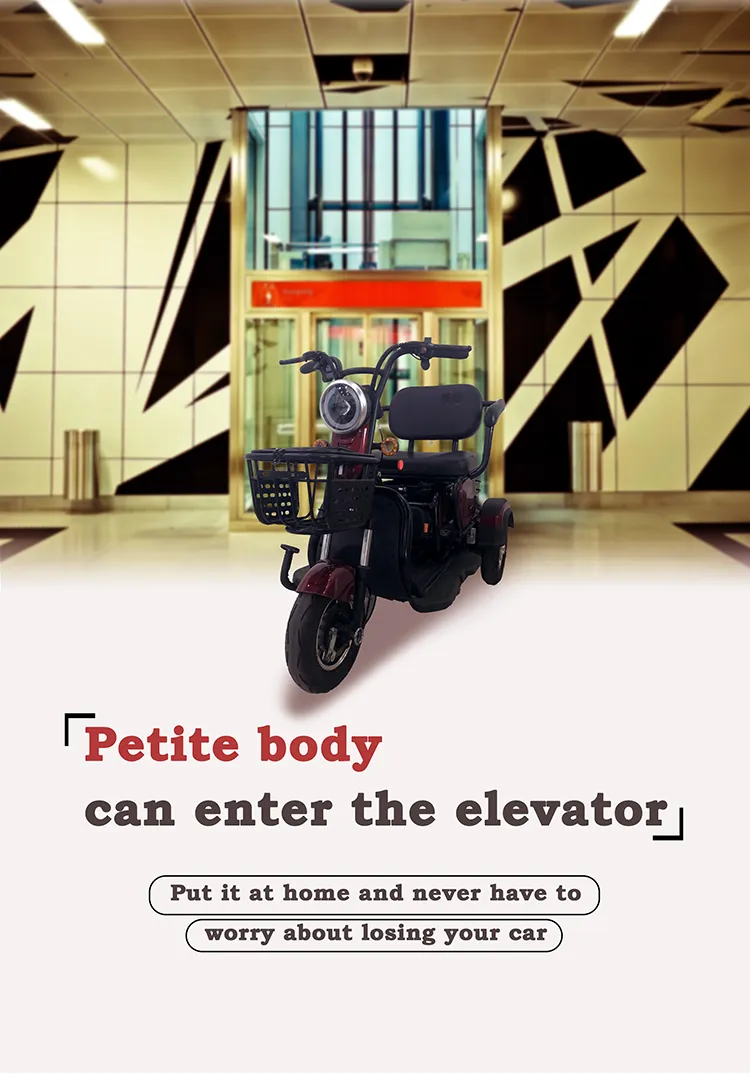 Handicapped Scooters CE Approved 3 Wheel Open Passenger Adult 3 Wheel Electric Tricycle