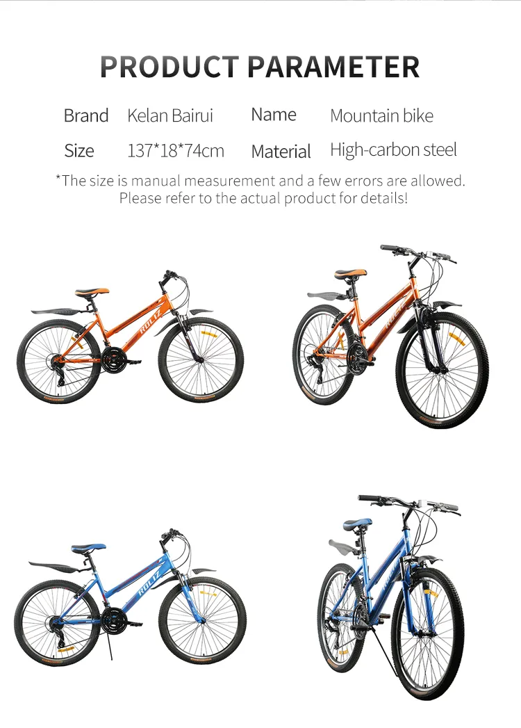 High Carbon Steel Adult Women/Mensports Racing Mountain Cycle Bike, China Factory Manufacturer Wholesale OEM 26"/27.5"/29"V- Break Customized Mountain Bicycle