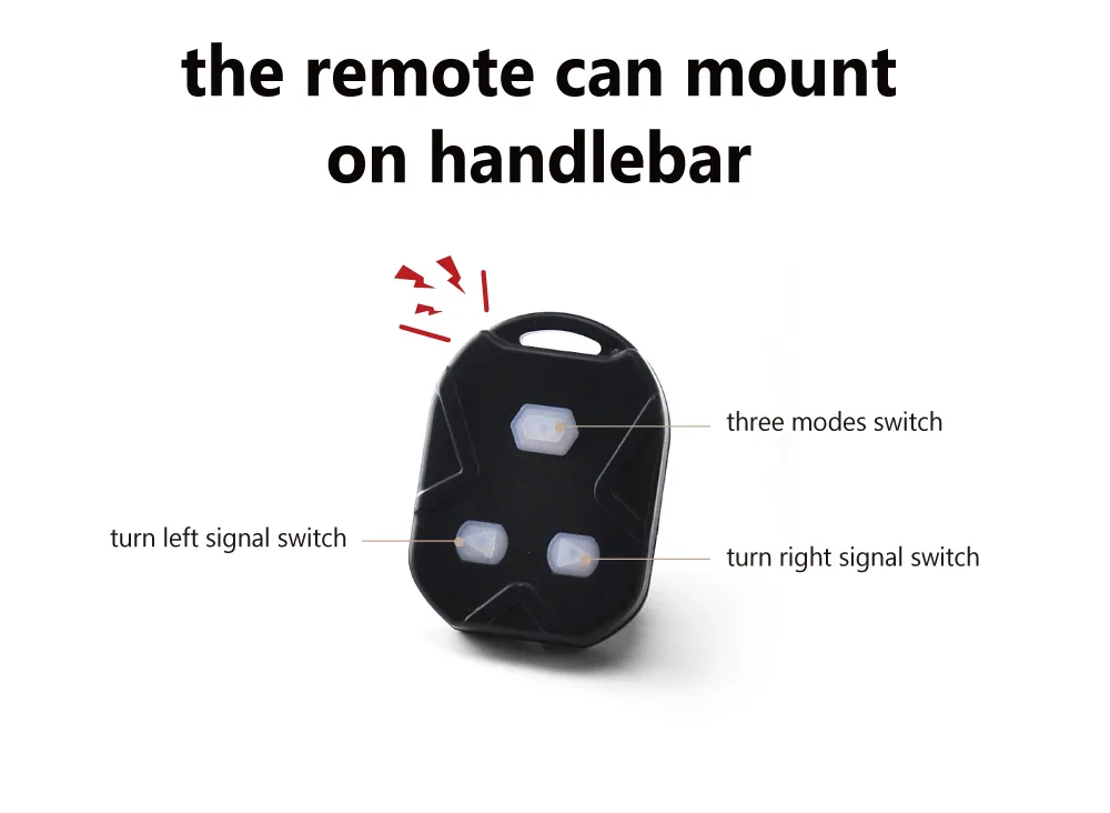 High Quality Remote Control Waterproof Safety Bicycle Tail Light 20lm Safety Rear Light Riding Tail Light Bike Light