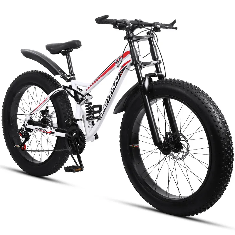 Hot Sale 26 Inch Double Shock Absorber Beach off-Road Snowmobile for Men and Women Outdoor Riding 4.0 Wide Tire Bicycle