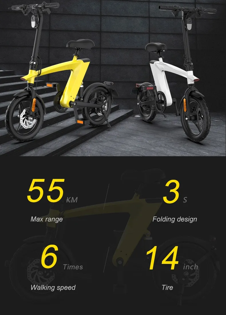 Hot Selling Mini Pedal Assist Foldable Electricl Folding Bicycle with Lithium Battery for Adult & Teenager