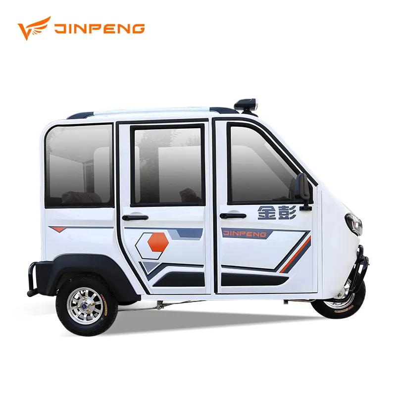 Jinpeng Brand Cx EEC Certificate Electric Closed Tricycle for Passenger Taxi Use 800W 1000W 3 Seats
