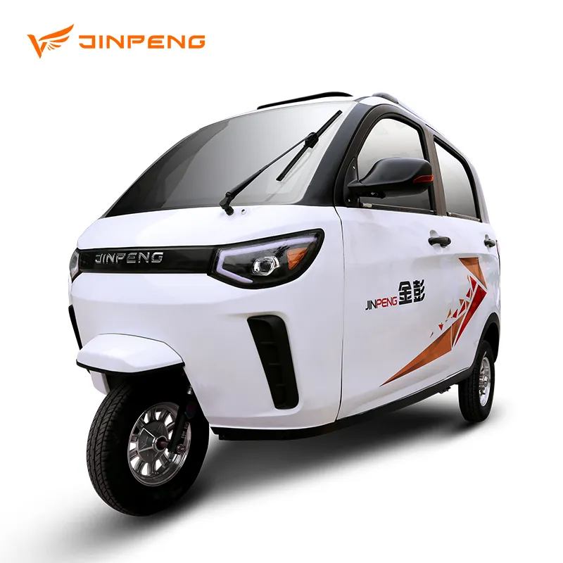 Jinpeng Brand Three Wheel Full Closed Mini Electric Car Electric Tricycles for Adult Two Seat Hot Sale