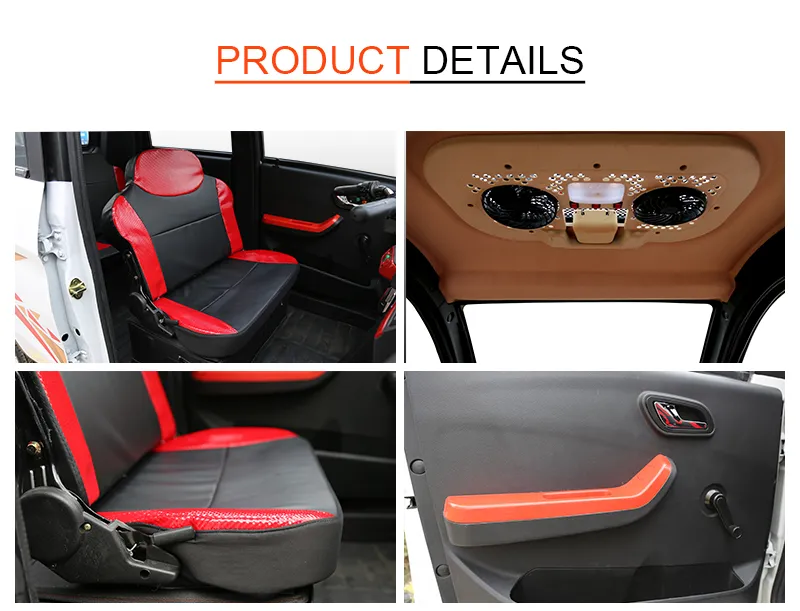 Jinpeng Brand Three Wheel Full Closed Mini Electric Car Electric Tricycles for Adult Two Seat Hot Sale