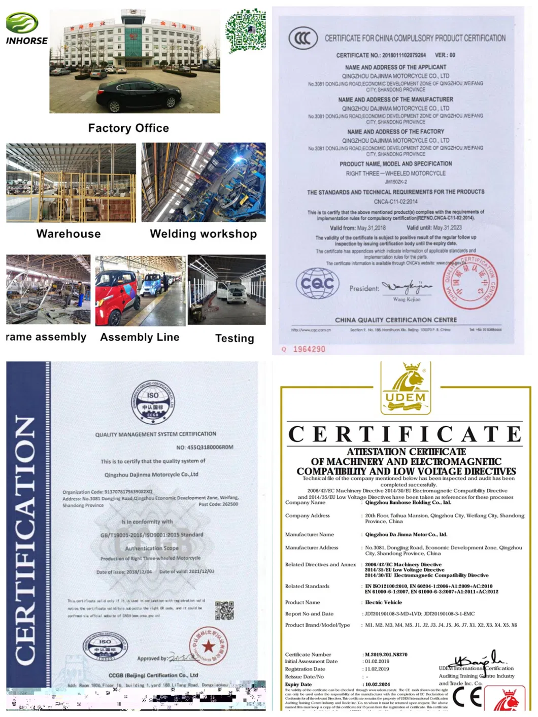 L6e Certificate 3000W 4 Wheel Lithium Mobility Passager Electric Car