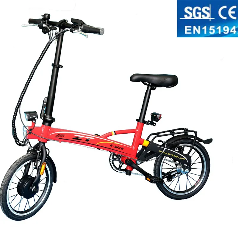 Mini Light Weight Front Drive Pedal Assist Portable Folding E Bike with Removeable Lithium Power