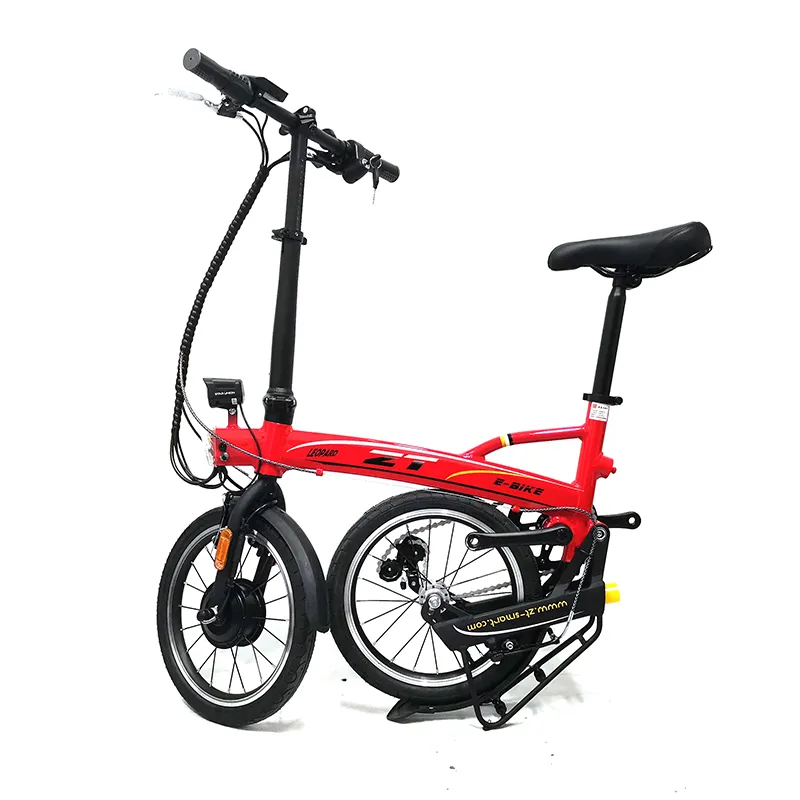Mini Light Weight Front Drive Pedal Assist Portable Folding E Bike with Removeable Lithium Power