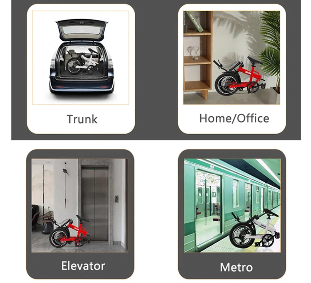 Modern Style Ultralight Bike Folding 16 Inch 6 Speed Al Alloy Frame Wholesale Outdoor Folding Bike