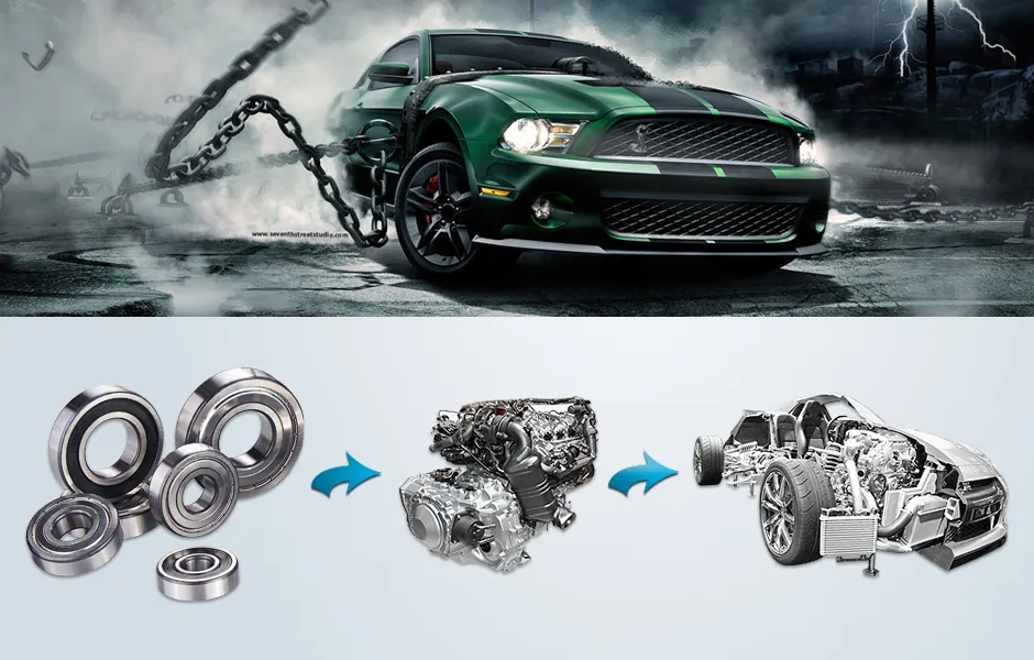 Motorcycle Ball Bearing 6004 2RS bearing EMQ bearings auto bearings