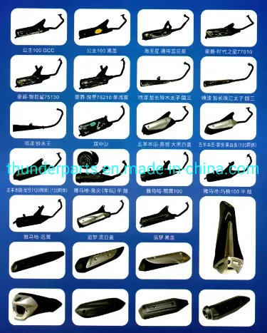 Motorcycle Exaust Muffler Motorcycle Spare Parts for Crypton T105 T110, Ybr125, Yb125, Ys150