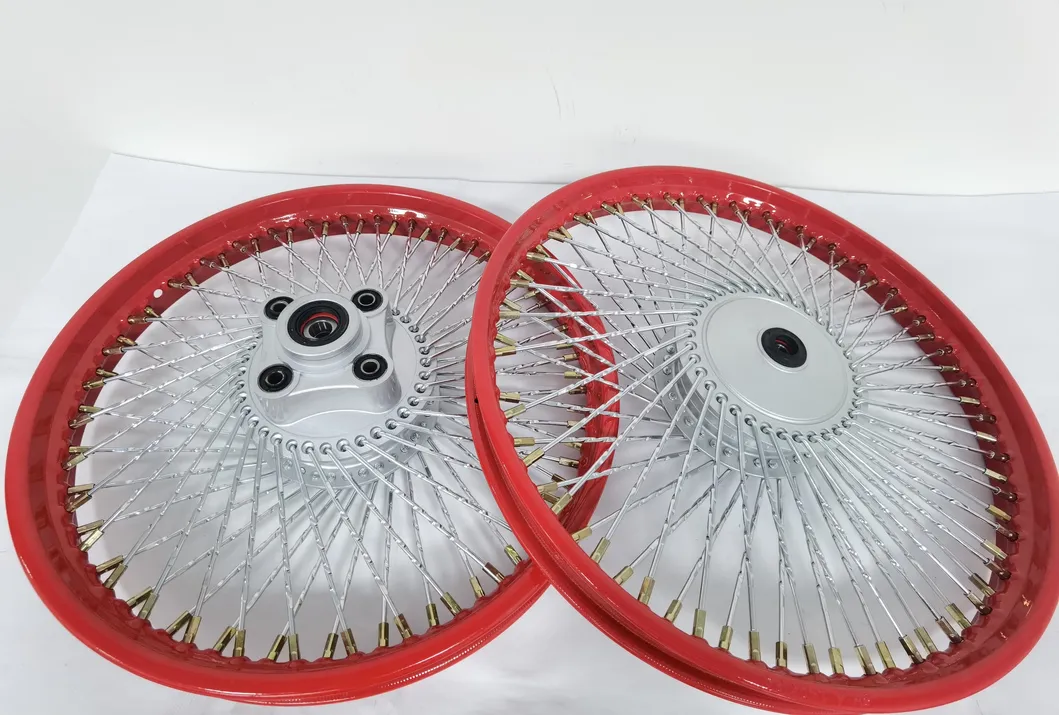 Motorcycle /Motorcycle Cg125 Accessories Red Motorcycle Front Wheel Spoke Rim Drum Brake 1.4*18inch