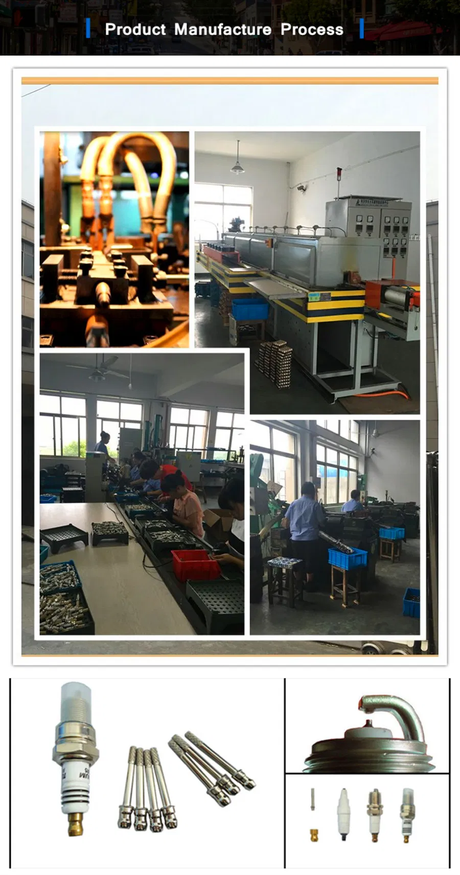 Motorcycle Spark Plug Hsa-Cr6 for Bajaj Discover115, Discover 100m