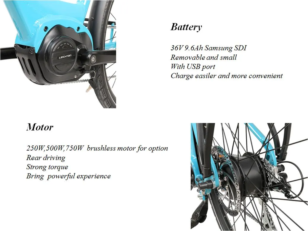 New Design City Electric Bike 36V 250W Electric Bicycle LED Light City E Bike