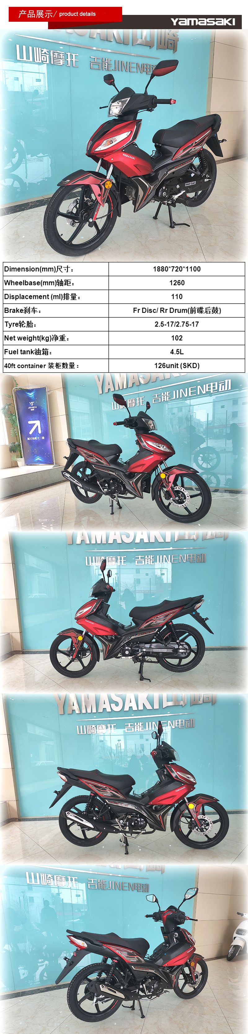 OEM 110cc Gas Motorcycle Cub City Sport Motor Bike/Scooter