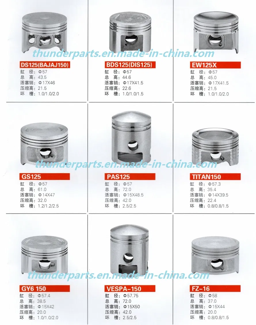Parts of Motorcycle Piston Spare Parts for Cubs and Moped 50cc 70cc 90cc 100cc 110cc