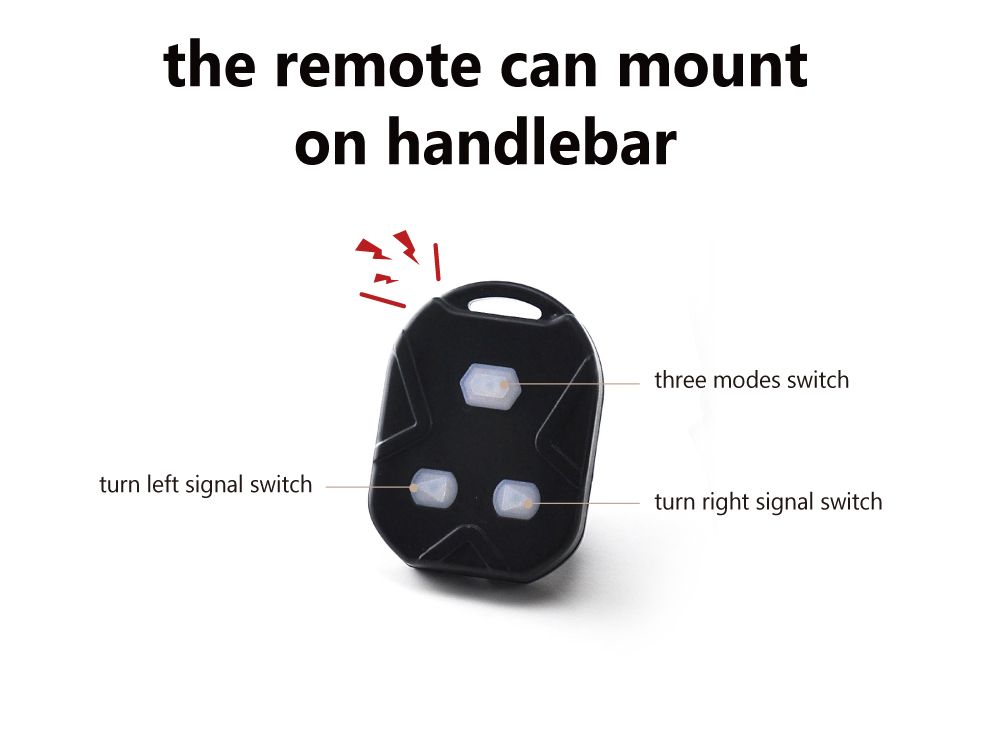 Remote Control Waterproof Safety Bicycle Tail Light 20lm Ipx4 Safety Rear Light Riding Tail Light Bike Light